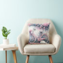 Recherche de watercolor coussins Fleurs