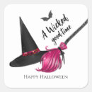 Recherche de halloween carrés autocollants Balai