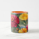 Recherche de zinnia tasses Aquarelle