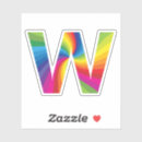 Recherche de monogramme w autocollants Alphabet