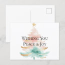 Recherche de paix et joie cartes postales Blanc