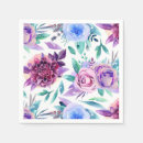 Recherche de motif floral serviettes Bleu