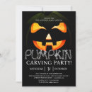 Recherche de citrouille découpé invitations Fête d'halloween