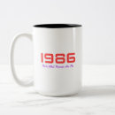Recherche de vintage 1986 tasses Anniversaire