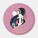 Recherche de pop art ronds magnets Dessin de femme noir