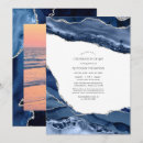 Recherche de vie marine invitations Bleu