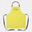 Recherche de jaune et noir tabliers Monogrammé