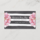 Recherche de rayure florale cartes visite Aquarelle