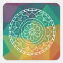 Recherche de mandala arc en ciel autocollants Fleur