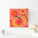 Recherche de mandala orange horloges Coloré