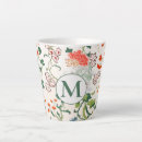 Recherche de motif orange tasses Floral