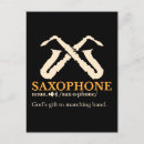 Recherche de joueurs de saxophone cartes postales Jazz