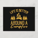 Recherche de feu de camp cartes postales Camper