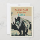Recherche de safari au kenya cartes postales Illustration