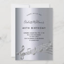 Recherche de notes musicales invitations Argent