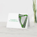 Recherche de la harpe vœux cartes Irlandais