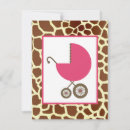 Recherche de girafe 11x14 invitations Bébé