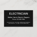 Recherche de entrepreneurs électriques cartes visite Électricien