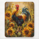 Recherche de coq vintage tapis souris Rustique