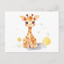 Recherche de girafe et bébé cartes postales Faune