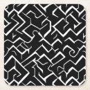 Recherche de motif noir et blanc dessous de verres Moderne