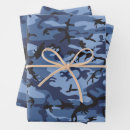 Recherche de camouflage bleu papier cadeau Motif