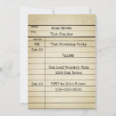 Recherche de bibliothécaire invitations Vintage