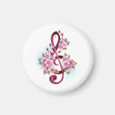 Recherche de notes de musique magnets Clef
