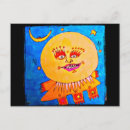 Recherche de le soleil et lune cartes postales Illustration