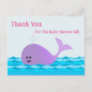 Recherche de baby shower de baleine cartes postales Mignon