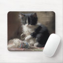 Recherche de chatons blancs tapis souris Chaton mignon
