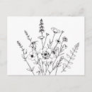 Recherche de fleurs noires et blanches cartes postales Floral