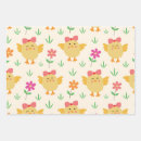 Recherche de poussins de pâques papier cadeau Fleur