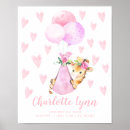 Recherche de girafe rose posters Bébé fille