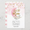 Recherche de lune rose invitations Rose et or