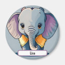Recherche de caractère mignon magnets Illustration