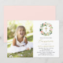 Recherche de petite communion invitations Fleurs d'aquarelle