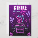 Recherche de bowling de fille cartes invitations Pour elle