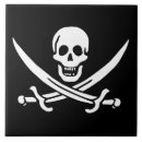 Recherche de drapeau pirate carreaux Crâne et os