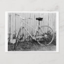 Recherche de vélo noir et blanc cartes postales Ville
