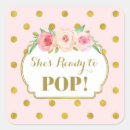 Recherche de à petits pois rose autocollants Baby shower
