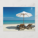 Recherche de chaise de plage cartes postales Blanc