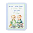 Recherche de baby shower save the date magnets Jumeaux