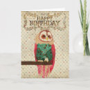 Recherche de hibou anniversaire cartes Oiseaux