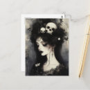 Recherche de crâne noir et blanc cartes postales Rose