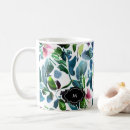 Recherche de fleur aquarelle tasses Verdure