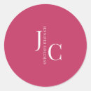 Recherche de hot pink monogram autocollants Simple