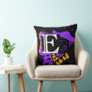 Recherche de lettre e coussins Noir et blanc