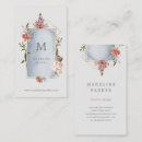 Recherche de monogramme floral cartes visite Cru