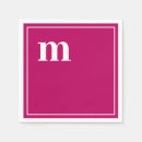 Recherche de magenta serviettes Monogramme